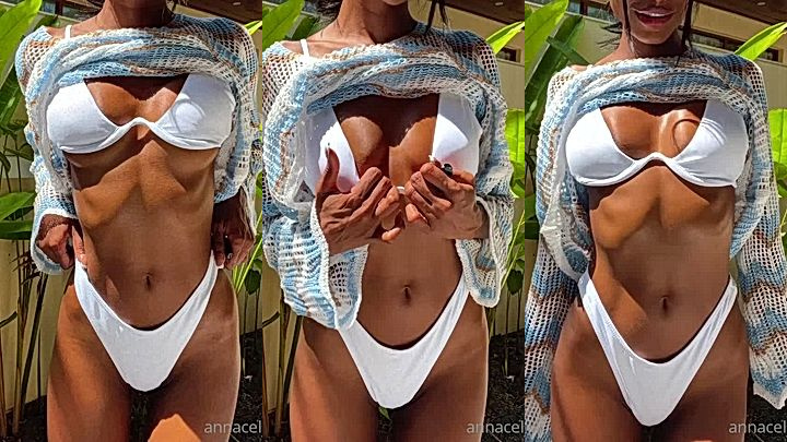 Tall mexican Anna Celeste showing her small tits in white bra leaked video