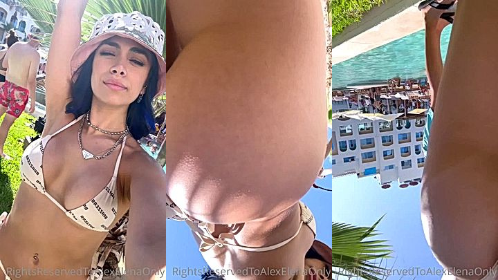 Alex Elena shaking her big ass in the beach leaked