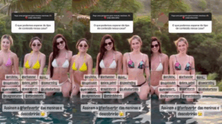 Giulia Rosa and her friends enjoying in the pool with biknis leaked onlyfans video