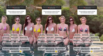 Giulia Rosa and her friends enjoying in the pool with biknis leaked onlyfans video