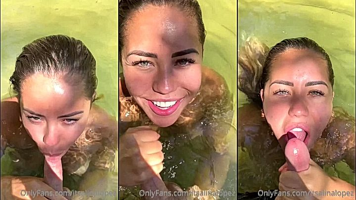 Alina Lopez enjoying hot blowjob in lake leaks for fans